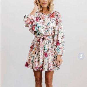 Baltic Born Tally Off White Multi Color Mini Dress